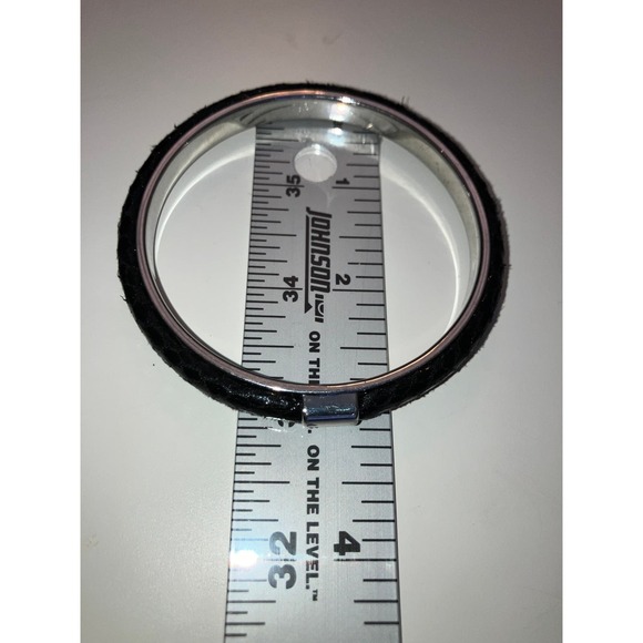 Following Leather Cross-Stich 3 1/8" Wide Bangle Bracelet! - Picture 9 of 9